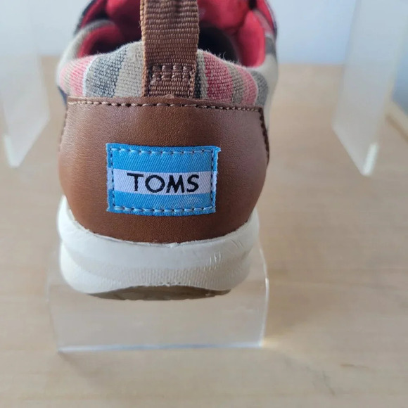 NEW Tom’s Women’s Del Ray Tartan Plaid Sneaker - Red & Brown (Size 6½) - Picture 7 of 15